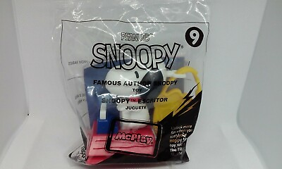 McDonalds Happy Meal Peanuts Famous Author Snoopy #9 Fast Food Kids Toy NEW 2018 $6.99