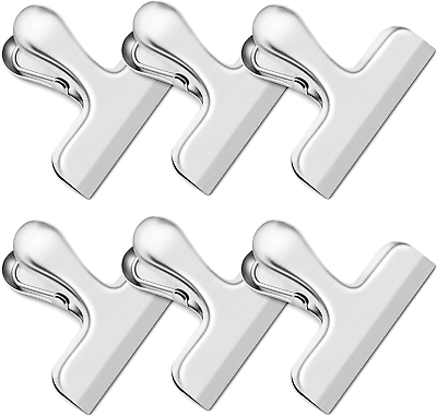 Chip Food Bag Clips Office Kitchen Home Usage Storage Stainless Steel 6 Pack $19.12