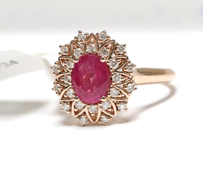 #ad Attractive Burma Ruby with Diamond Ring $917.00