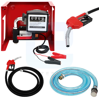 12V DC 155W Electric Fuel Transfer Pump Big Flow Rate With Fuel Meter Nozzle $140.99