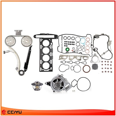 #ad Timing Chain Cover Gasket Kit Water Pump Thermostat For 07 08 Chevrolet Malibu $112.86