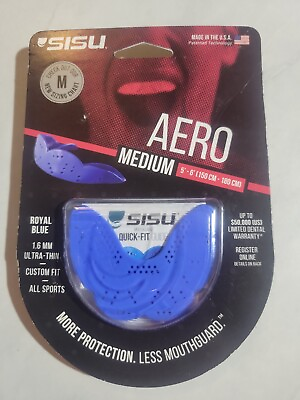 #ad SISU Medium NextGen Aero Guard 1.6mm Adult Mouthguard Royal Blue NEW $19.99