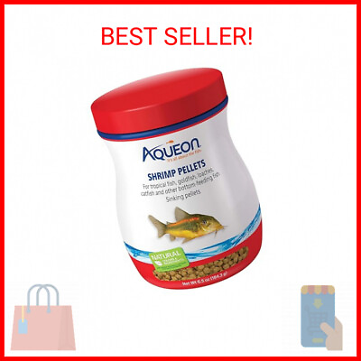 #ad Aqueon Shrimp Pellets Sinking Food for Tropical Fish Goldfish Loaches Catfish $5.69
