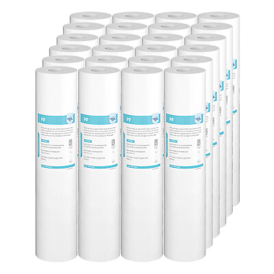 #ad 5 Micron 20quot;x4.5quot; Big Blue Sediment Water Filter Replacement Whole House 1 24PK $199.49