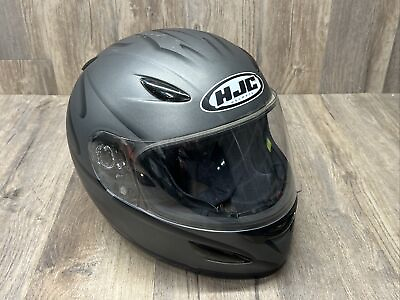 #ad HJC CL 14 Graphite Smoke Motorcycle Helmet Size XL With Clear Visor $62.99