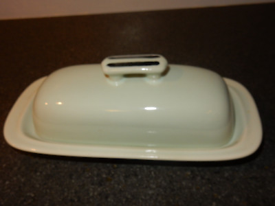 Designer#x27;s Collection Hand Decorated Stoneware OYSTER WHITE Butter Dish JAPAN $16.00
