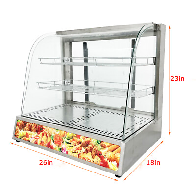 #ad 110V 26quot;Commercial Electric Food Warmer Display Cabinet Pizza Heated Case 3Tiers $331.24