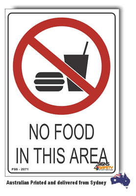 #ad #ad No Food In This Area Sign AU $319.99