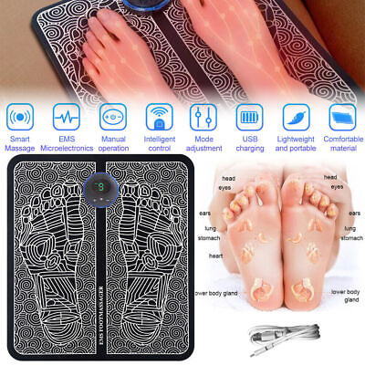 19 Level EMS Electric Foot Massager Pad Blood Circulation Muscle Stimulator Mat $11.39