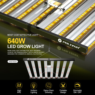 #ad LED Folding Bar Grow Light 640W Samsung Hydroponics Commercial Indoor 6X6FT tent $349.94