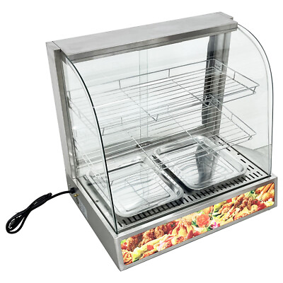 26quot; Warmer Pizza Food Heated 3 Tiers Display Case Cabinet Desktop Commercial $310.20