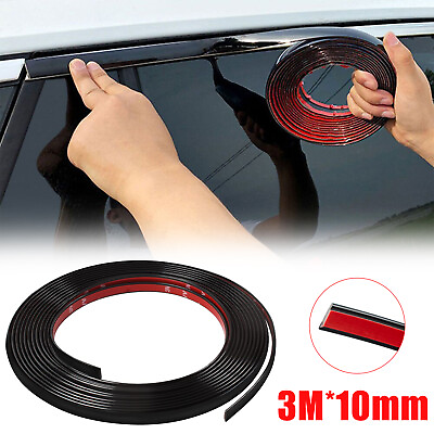 #ad Black 3m Car Molding Trim Strip Decoration For Car Body Door Side Protector Trim $7.99