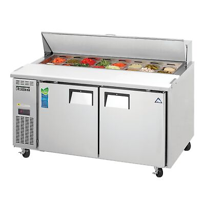 #ad Everest EPWR2 59quot; Two Section Sandwich Salad Prep Table 17.0 cu. ft. $3775.00