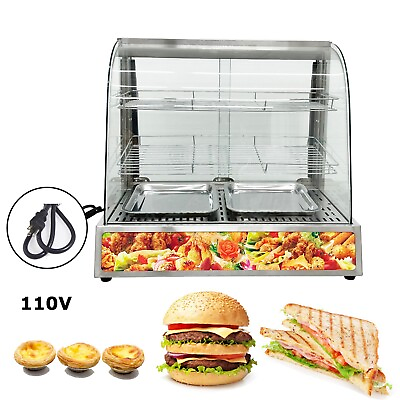 #ad 110V 26quot; Warmer Pizza Food Heated 3Tiers Display Case Cabinet Desktop Commercial $324.00