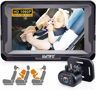 AMTIFO Baby Car Camera HD 1080P Baby Car Mirror 5 Mins Easy Installation Travel $35.88