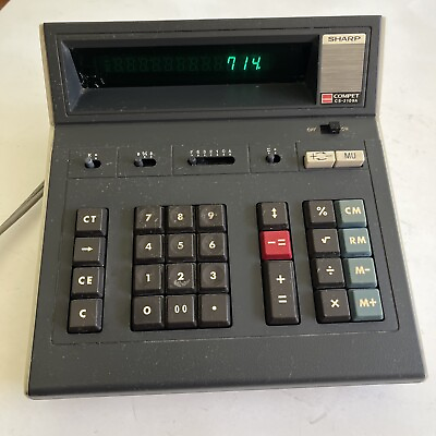 Vintage Sharp Compet Desk Calculator Model #CS 2109A Used Works NICE $9.00