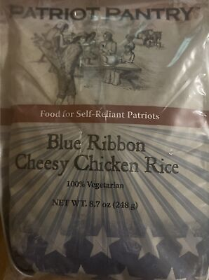 #ad 3x Patriot Pantry Survival Emergency Food Cheesy Chicken Rice 12 Servings $20.00
