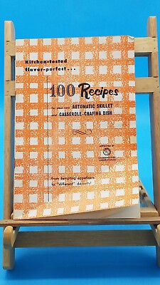 #ad 100 RECIPES for your new Automatic Skillet and Casserole Chafing Dish VINTAGE $6.95