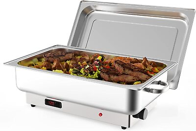2 Pan Steamer Commercial Food Warmer Buffet Electric Countertop Warmer Stainless $100.69