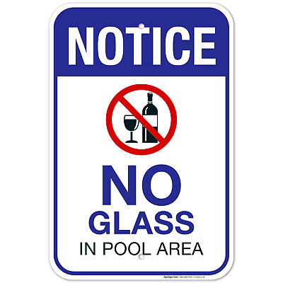 #ad #ad No Glass in Pool Area Sign Pool Sign $99.99
