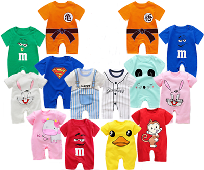 #ad Newborn Infant Baby Boy Girl Kids Cotton Romper Jumpsuit Bodysuit Clothes Outfit $9.98