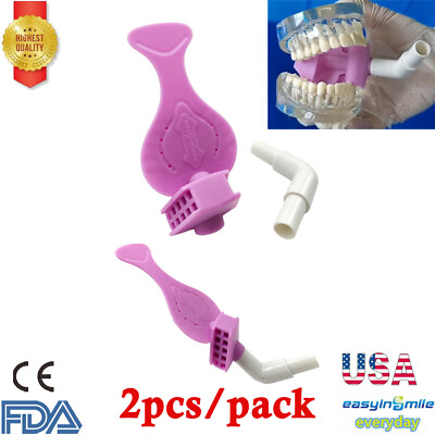 #ad #ad Dental Isolation Mouth Pieces Silicone Bite Block Sterilize Saliva Suction Tube $21.98