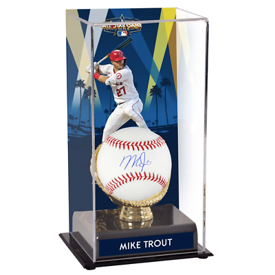 #ad #ad Mike Trout Los Angeles Angels Signed Baseball with 2022 MLB All Star Display AU $1349.00