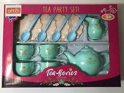 #ad 14 Piece Plastic Tea Party Set $10.00