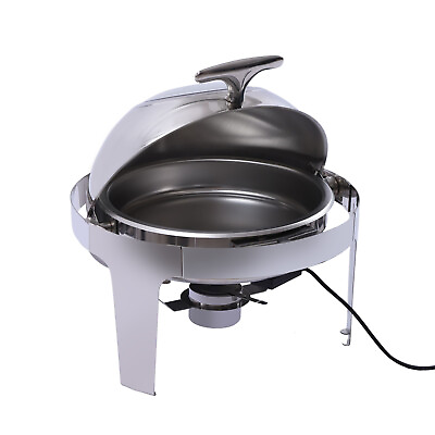 #ad 6L Stainless Steel Electric Roll Top Chafing Dish Chafing Dish Buffet Warmer $101.75