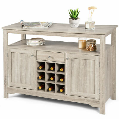 Buffet Server Sideboard Wine Cabinet Console Table Grey Home $155.99