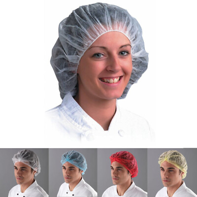 1000 Disposable Mob Caps Hair Net Food Catering Kitchen Restaurant Workwear Hat GBP 0.99