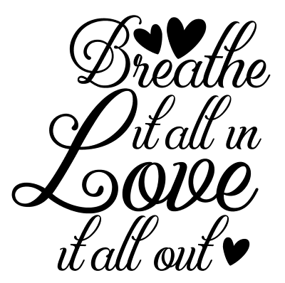 #ad Breath It All In Love It All Out Vinyl Decal Sticker For Home Wall Decor a2320 $5.09