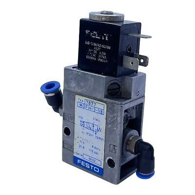#ad Festo MOFH 3 1 8 Solenoid Valve 7877 Adjustable 15 To 8 BAR Electric $57.33
