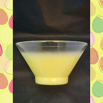 #ad Blendo Large Chip Bowl Frosted Yellow 1960s Salad Party Serving Bowl Vintage  $19.99