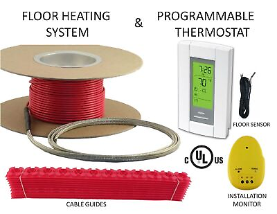 Electric Tile Radiant Warm Floor Heat Heated Kit 120V All Sizes Available $309.00