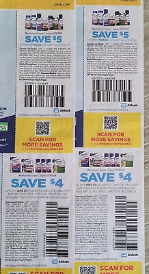 #ad #ad LOT of FOUR 4 Ensure Coupons. Save $4 1 multipack or $5 2. Expiry 5 18 24. $4.25