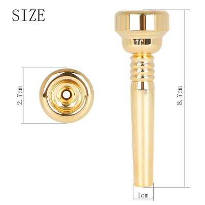 #ad #ad 17C Gold Plated Brass Trumpet Mouthpiece Small Mouth For Trumpet Accessories $12.74