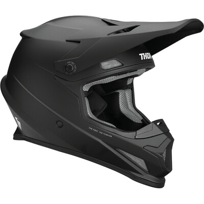 Thor Matte Black Helmet Sector Motocross Solid Off Road Dirt Bike ATV MX 2023 $99.95