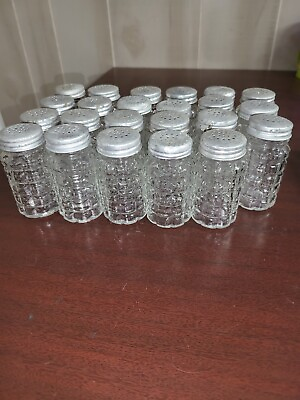 #ad 23 Restaurant Supply Salt amp; Pepper Shakers 3quot; Clear Glass Lot Food Service $45.00
