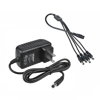 12V 2A AC Adapter amp; 4 Way Splitter For LOREX 12VDC Security Camera CS 1202000 $11.85