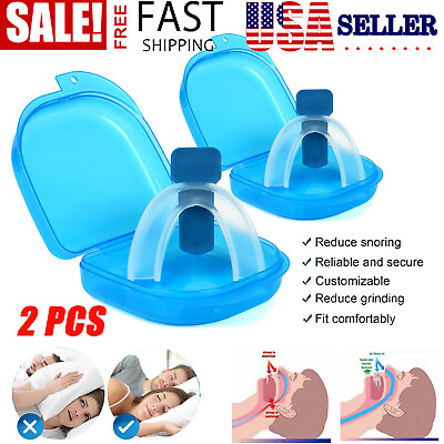 #ad #ad 2 X Anti Stop Snoring Solution Mouth Stop Guard Piece Pure Quiet Sleep US $7.39