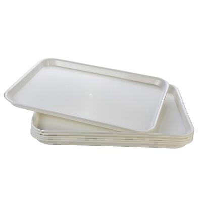 #ad 6 Pack Rectangular Plastic Serving Trays Fast Food Serving Trays for Cafeteria $37.89