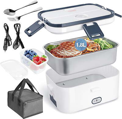 #ad 110V Electric Heating Lunch Box Portable For Car Office Food Warmer Container US $26.98