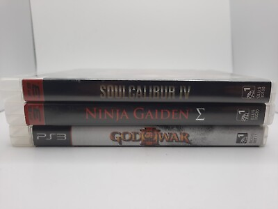 #ad PS3 Game Lot Of 3 God Of War Gaiden Soul Calibur Tested $17.00