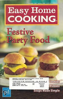 Easy Home Cooking FESTIVE PARTY FOOD Dec 2007 Cookbook $4.99