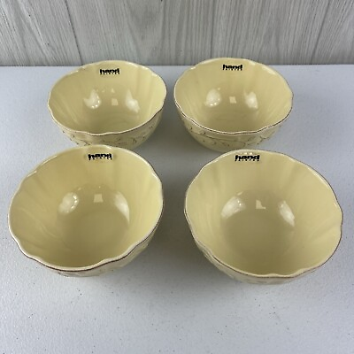 #ad #ad Set of 4 Macy#x27;s The Cellar 6quot; Soup Salad Cereal Bowls Hand Painted $27.45