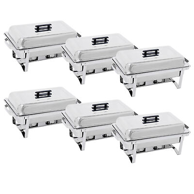 #ad 8PCS 8QT Chafing Dish High Grade Stainless Durable Chafer Complete Set Silver $215.58