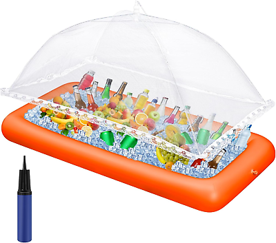 #ad Inflatable Serving Bar Kit Includes Salad Buffet Tray with Drain Plug Mesh Food $37.72
