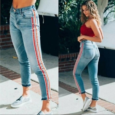 #ad REVICE Ruby Tuesday Side Stripe Jeans 29 $39.00