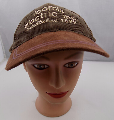 LOOMIS ELECTRIC INC HAT BROWN STITCHED ADJUSTABLE BASEBALL CAP PRE OWNED ST61 $13.49